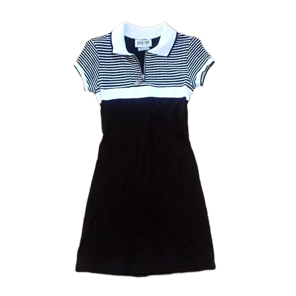 Black and White Empire Waist Mini Dress